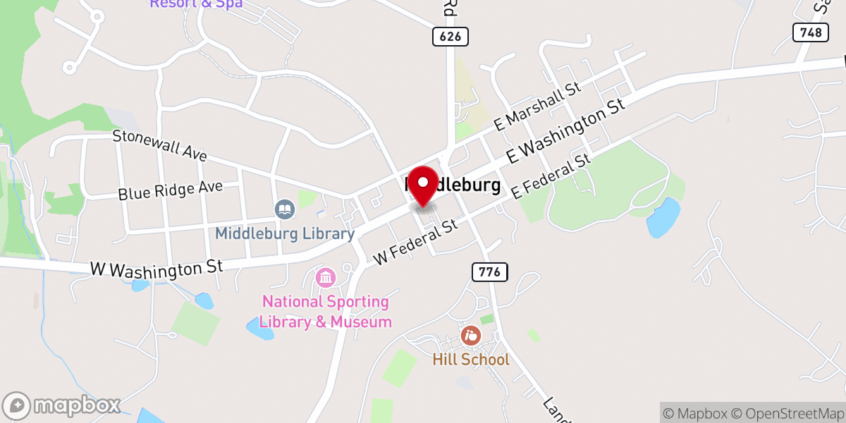 Map showing location of Middleburg United Methodist Church