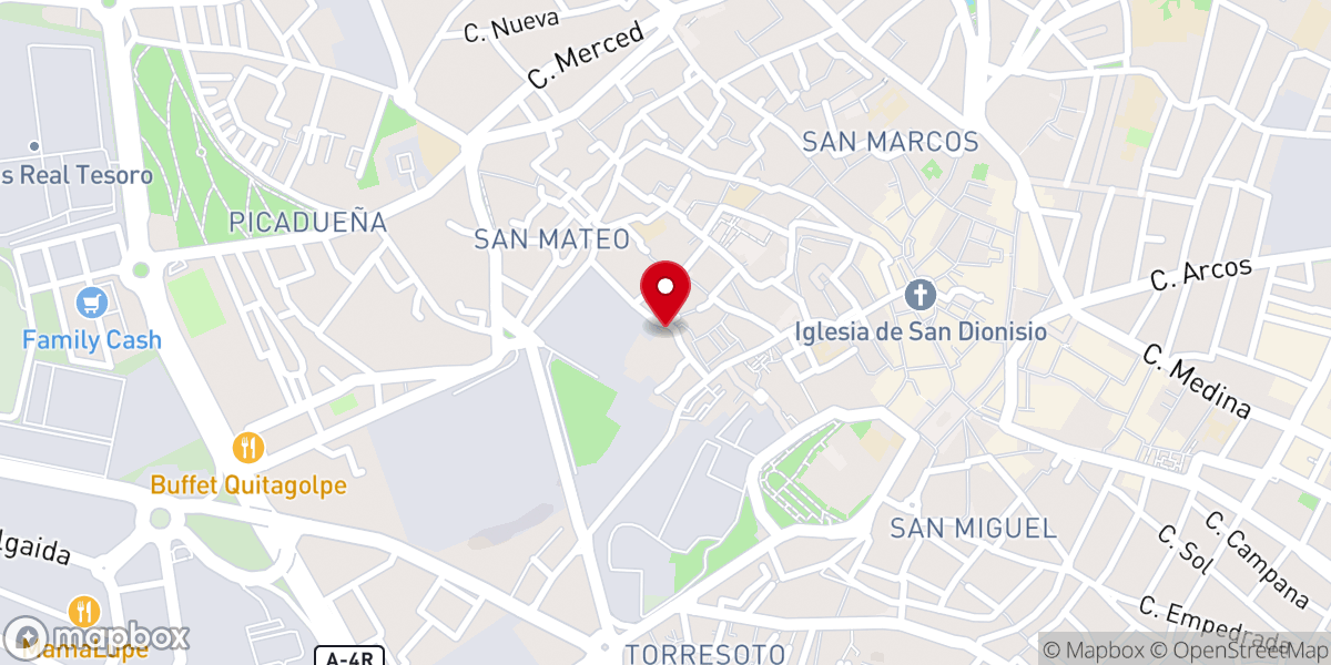 Map showing location of Convento del Espíritu Santo