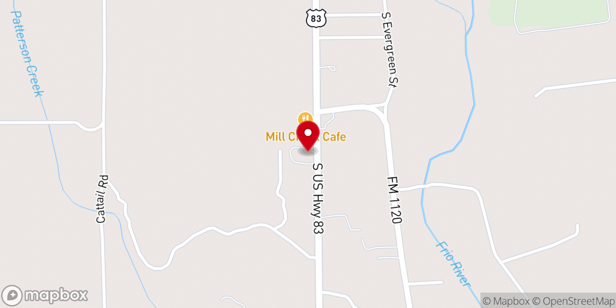 Map showing location of Frio Canyon Baptist Church