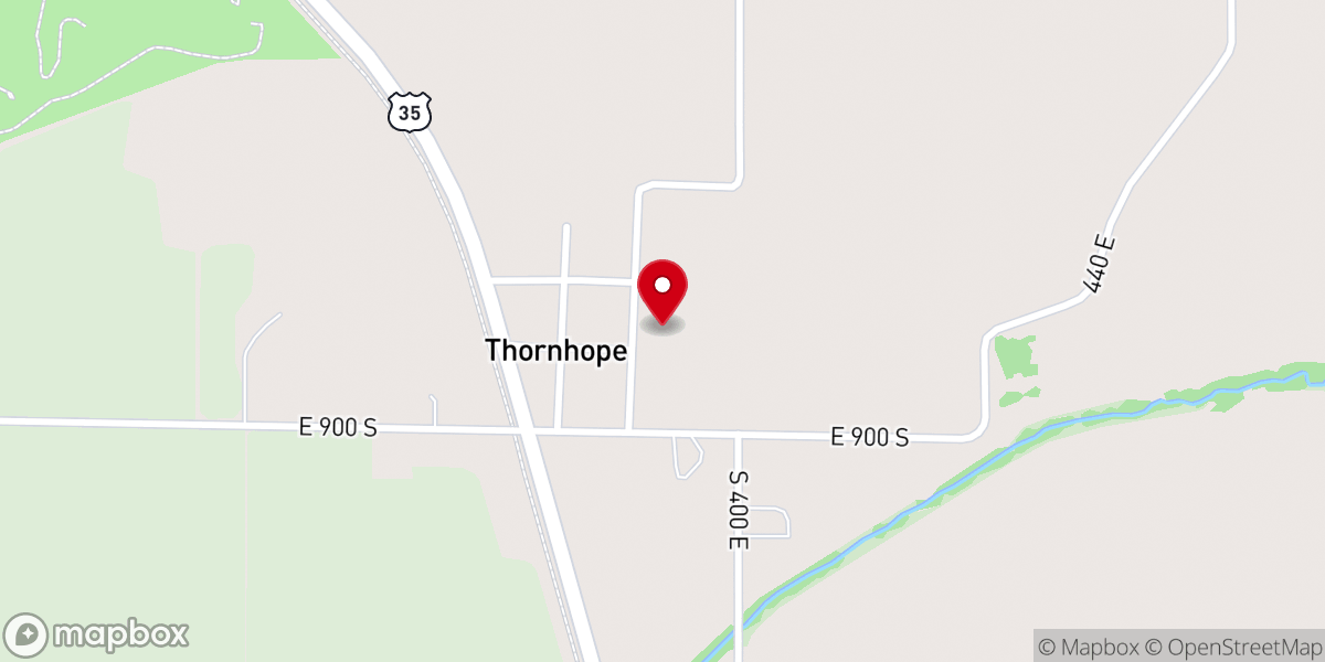Map showing location of Thornhope Community Holiness