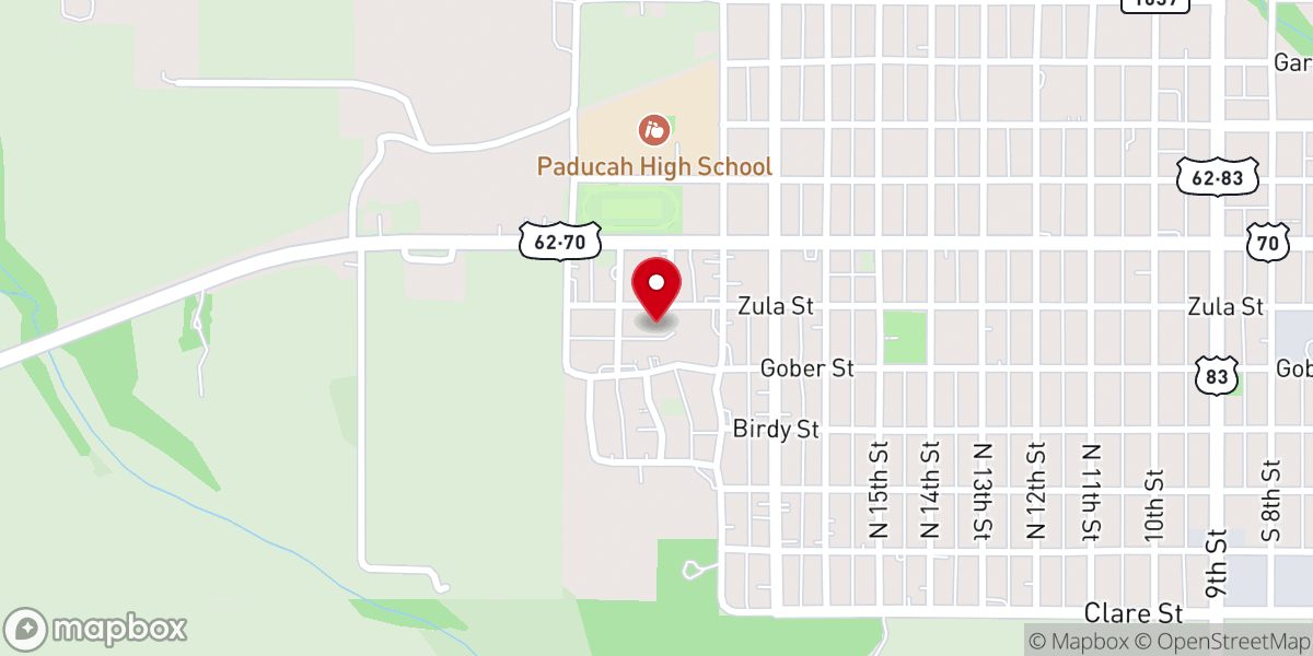 Map showing location of First Christian Church