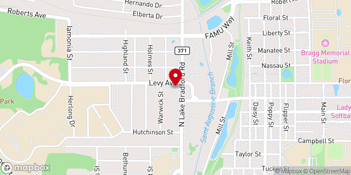 Map showing location of Jerusalem Missionary Baptist Church