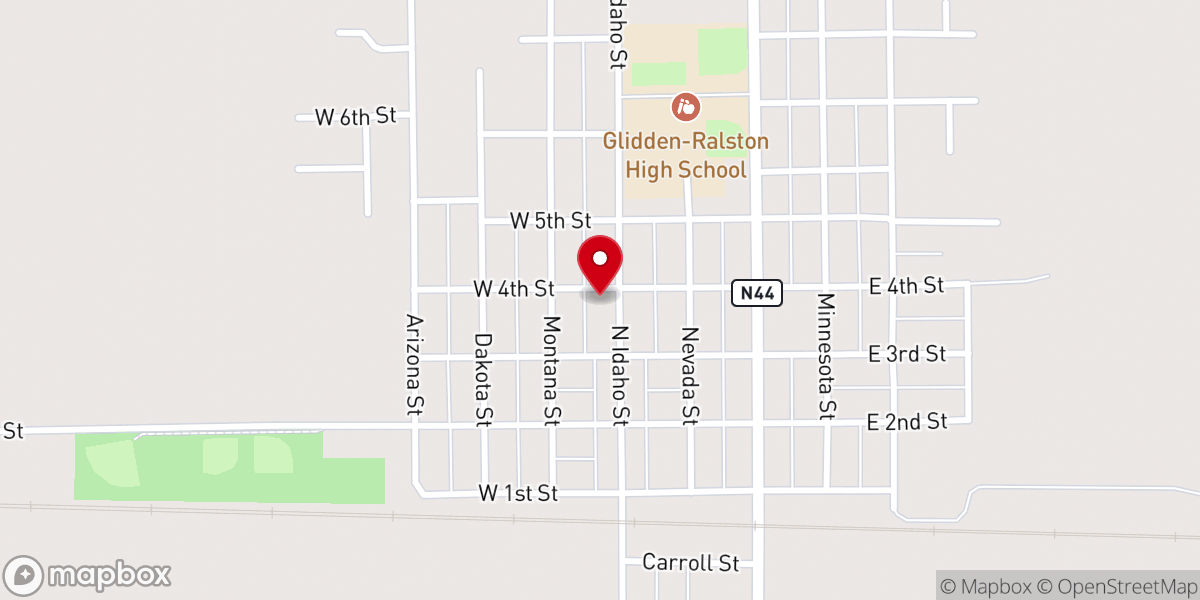 Map showing location of First Presbyterian Church