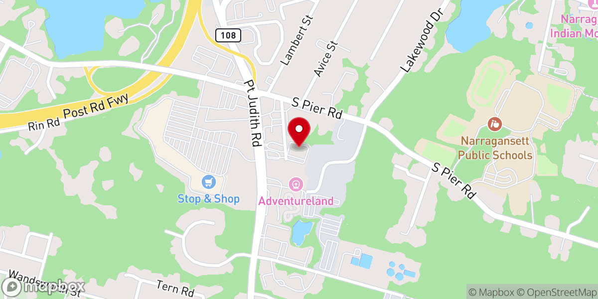 Map showing location of Ocean State Pickleball