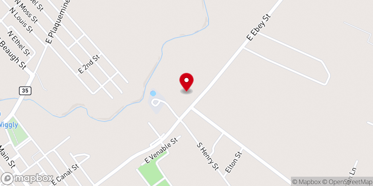 Map showing location of Pediatric Group of Acadiana & Church Point Clinic (Pediatrics & Adult)