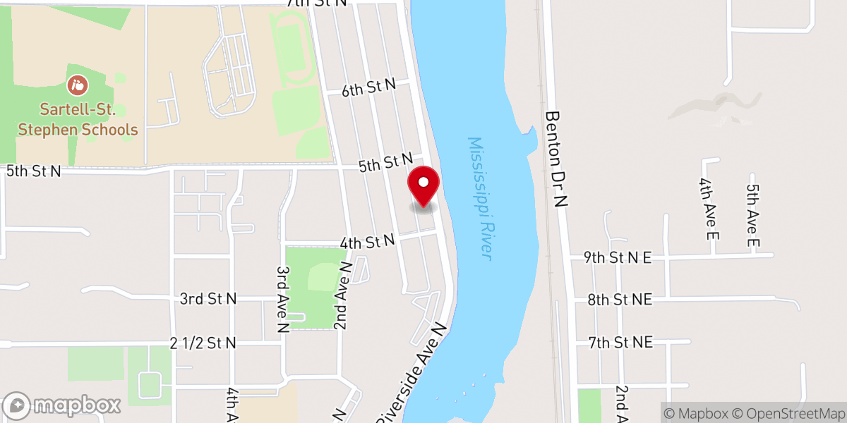 Map showing location of Riverside Evangelical Church