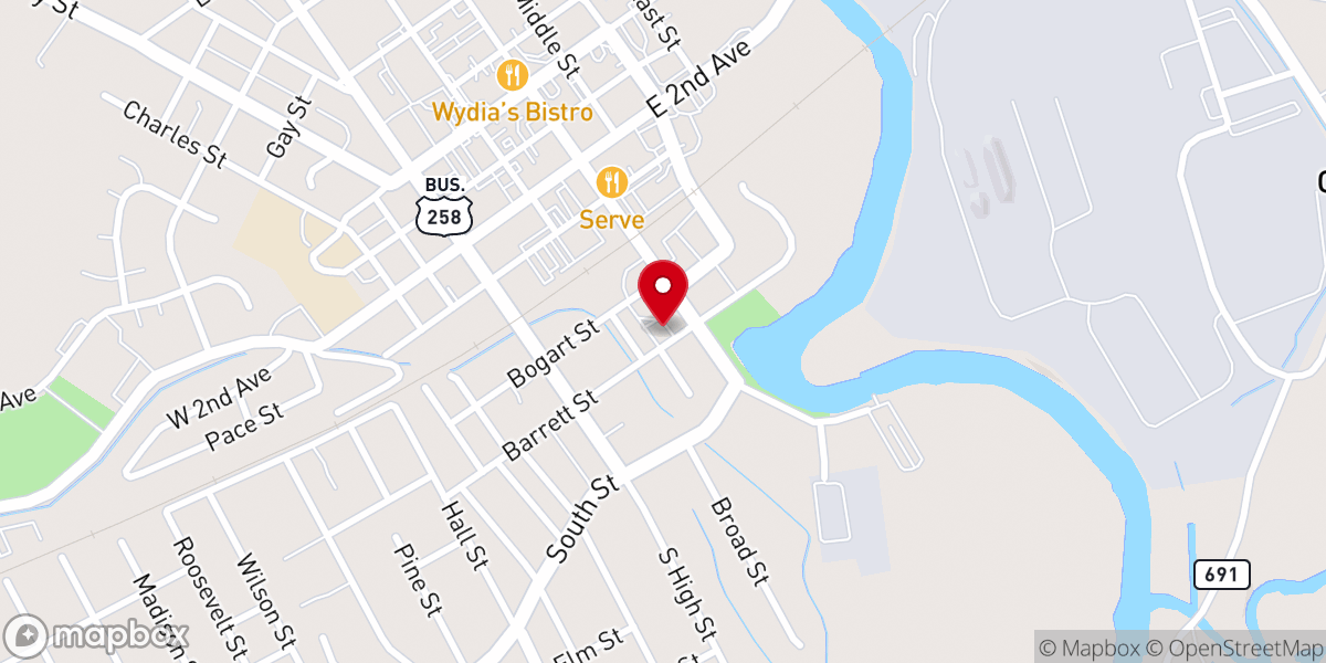 Map showing location of Eternal Life Church