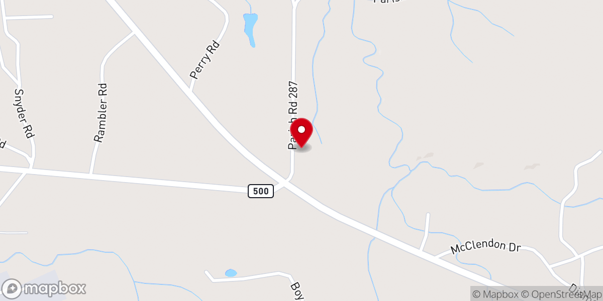 Map showing location of Church of the Nazarene