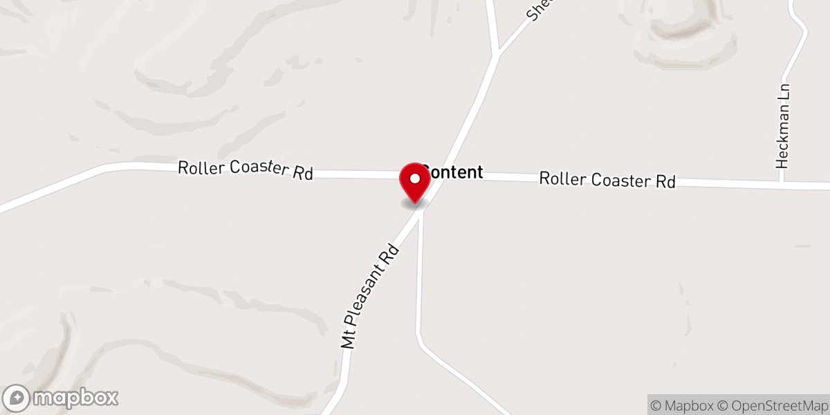 Map showing location of Mount Pleasant Church