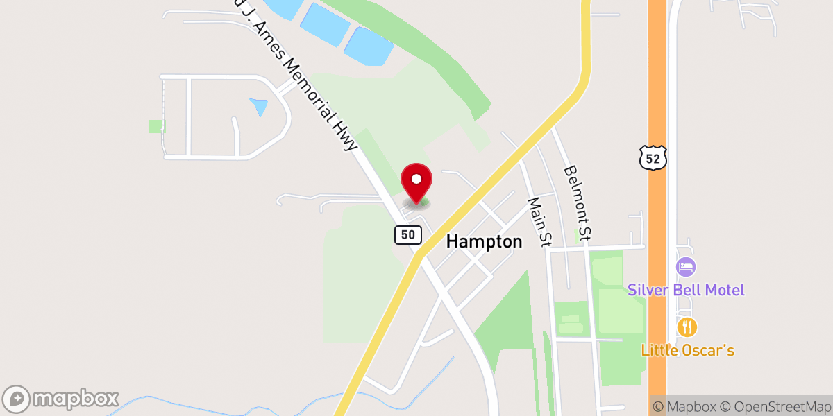 Map showing location of St. Mathias Catholic Church