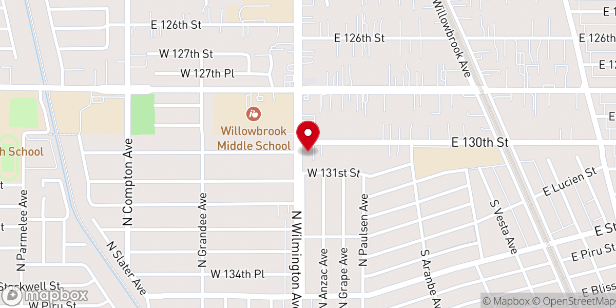 Map showing location of Crossroads United Methodist Church