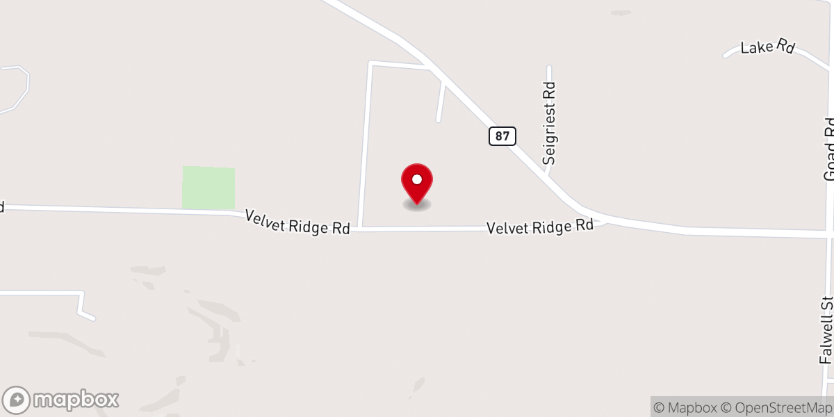 Map showing location of Trinity Baptist Church
