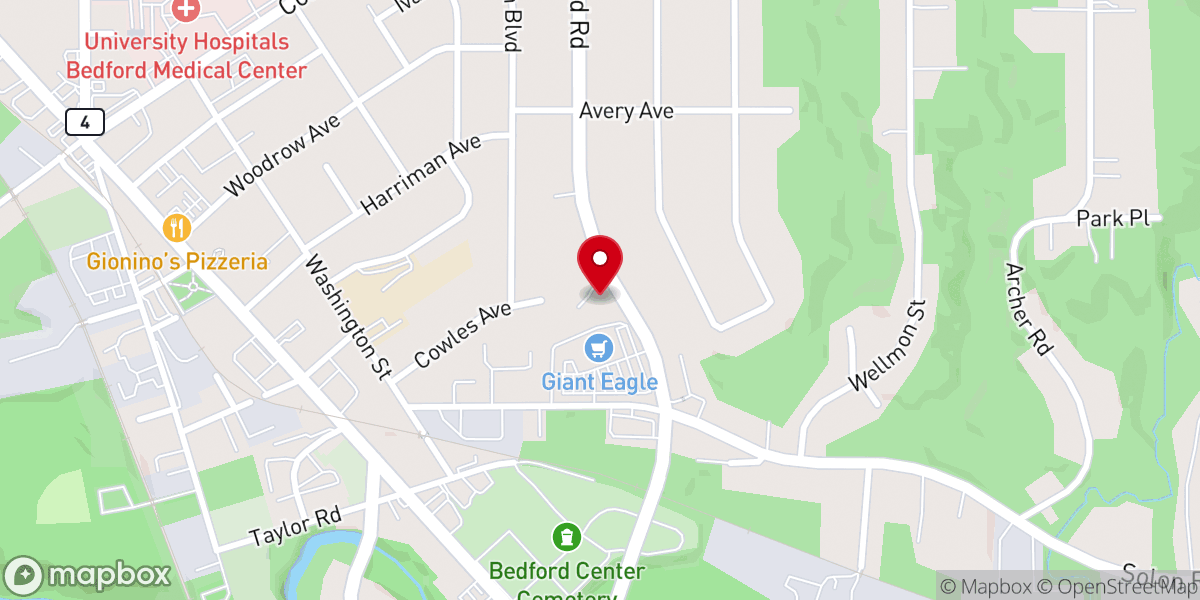 Map showing location of Community of Faith Church