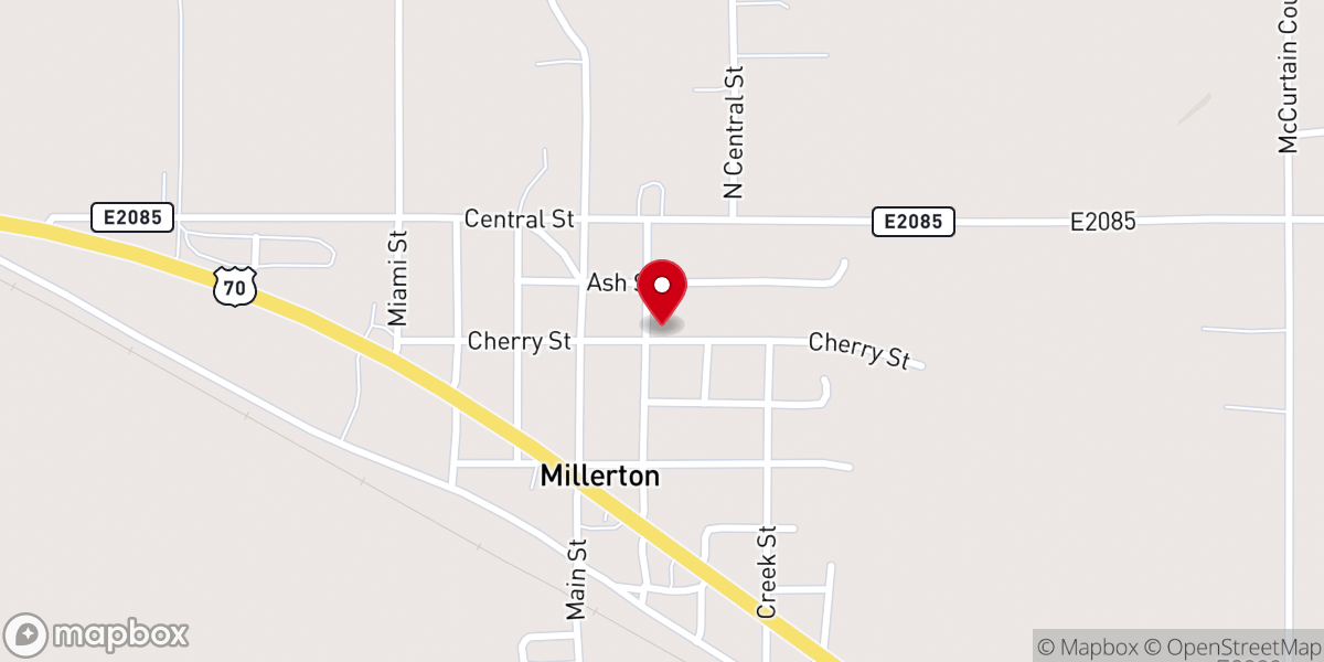 Map showing location of Meetin’ Place Church