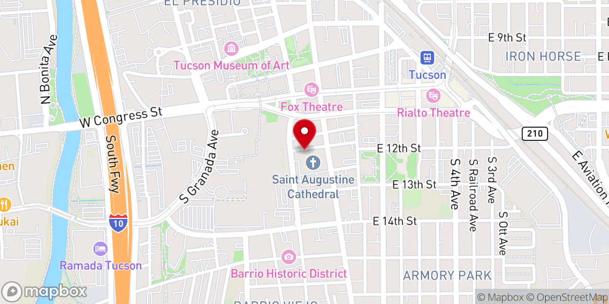 Map showing location of Our Lady's Chapel