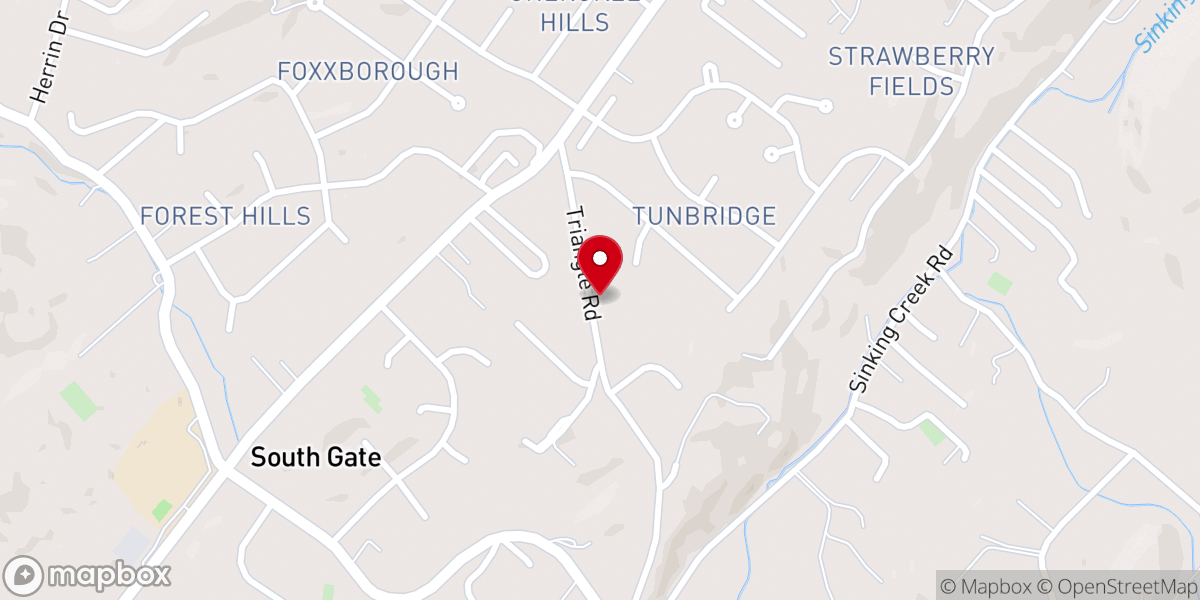 Map showing location of New Zion Faith Center
