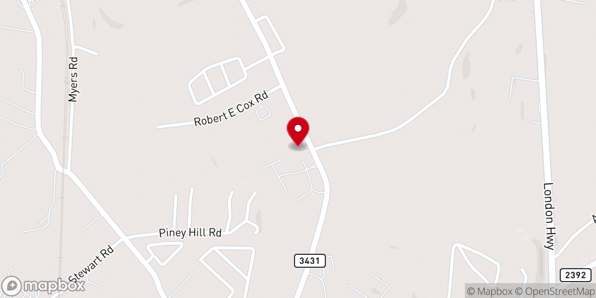 Map showing location of N Corbin Missionary Baptist Ch