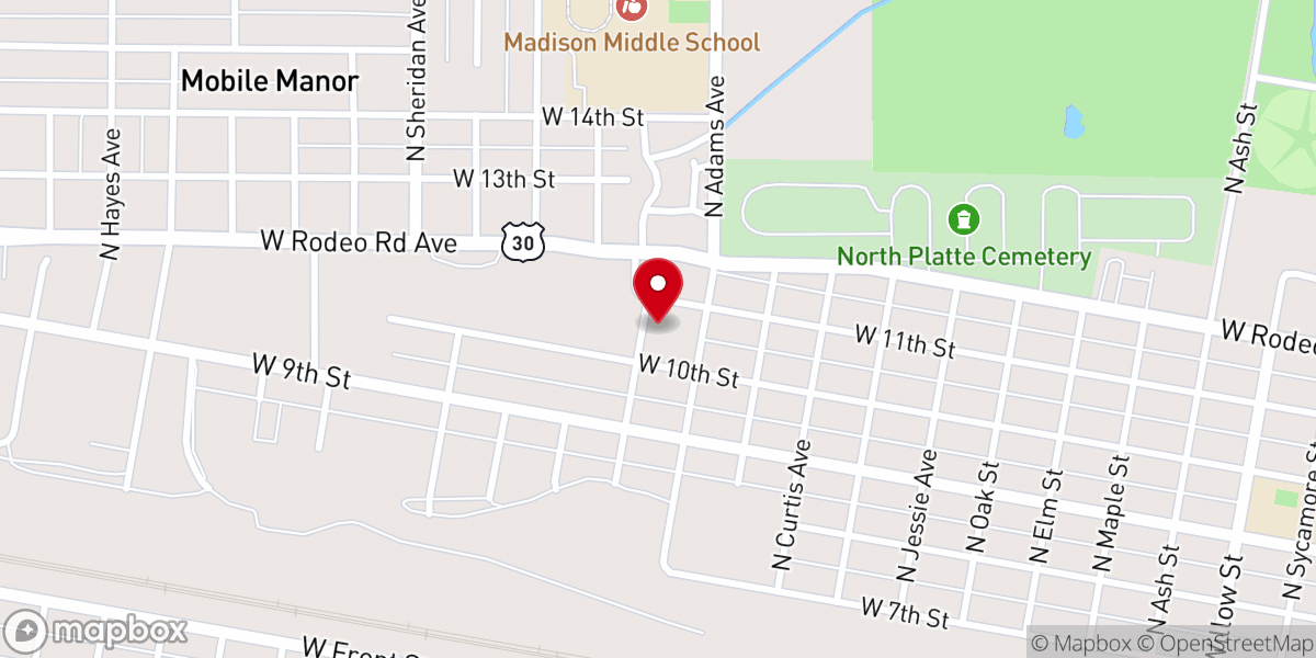 Map showing location of The Salvation Army of North Platte