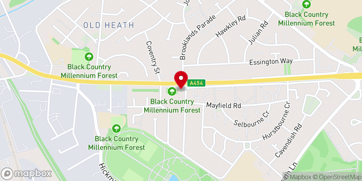 Map showing location of Parish Church of Saint Matthew