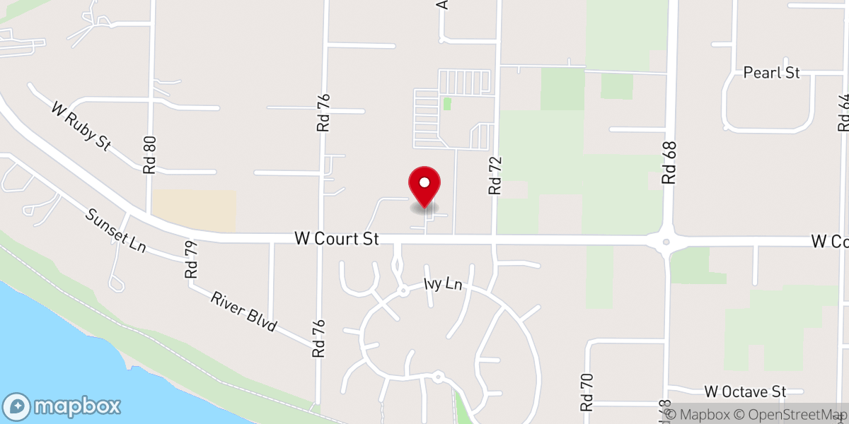 Map showing location of Church of the Nazarene