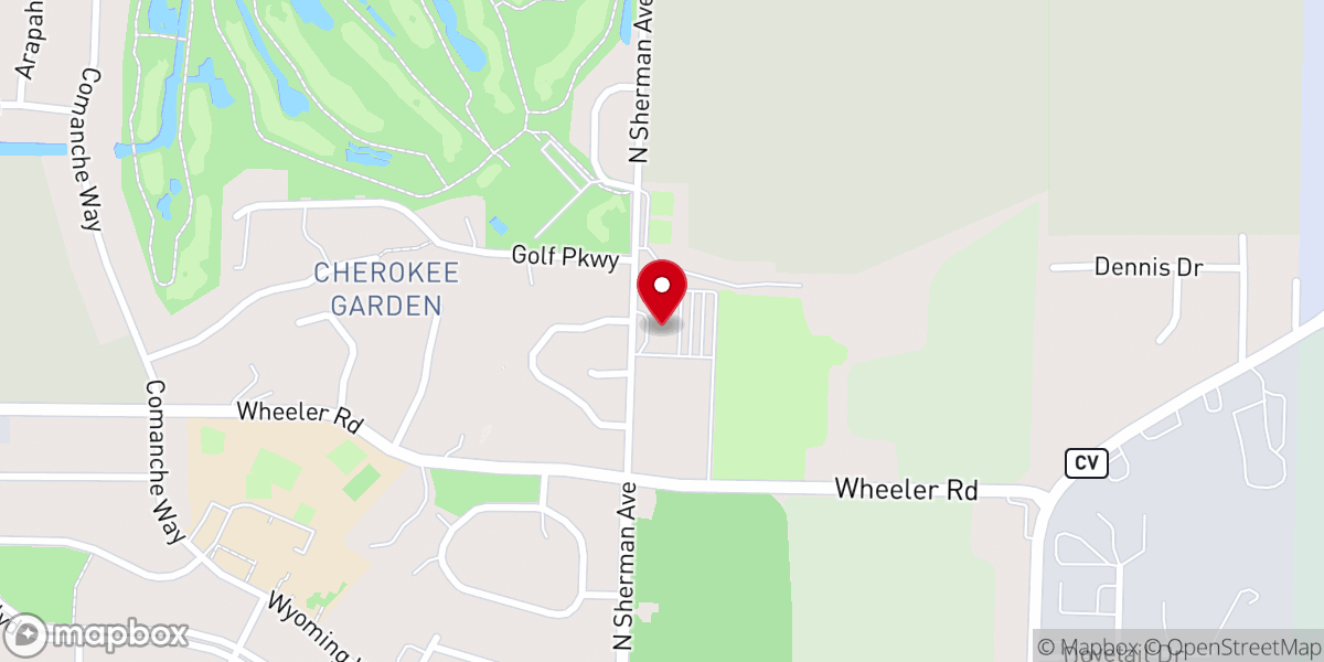 Map showing location of St. Peter Catholic Church