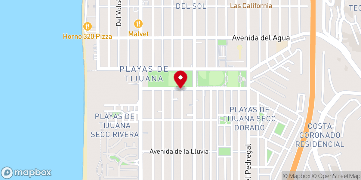 Map showing location of Iglesia Metodista de México A.R. Nuevo Pacto