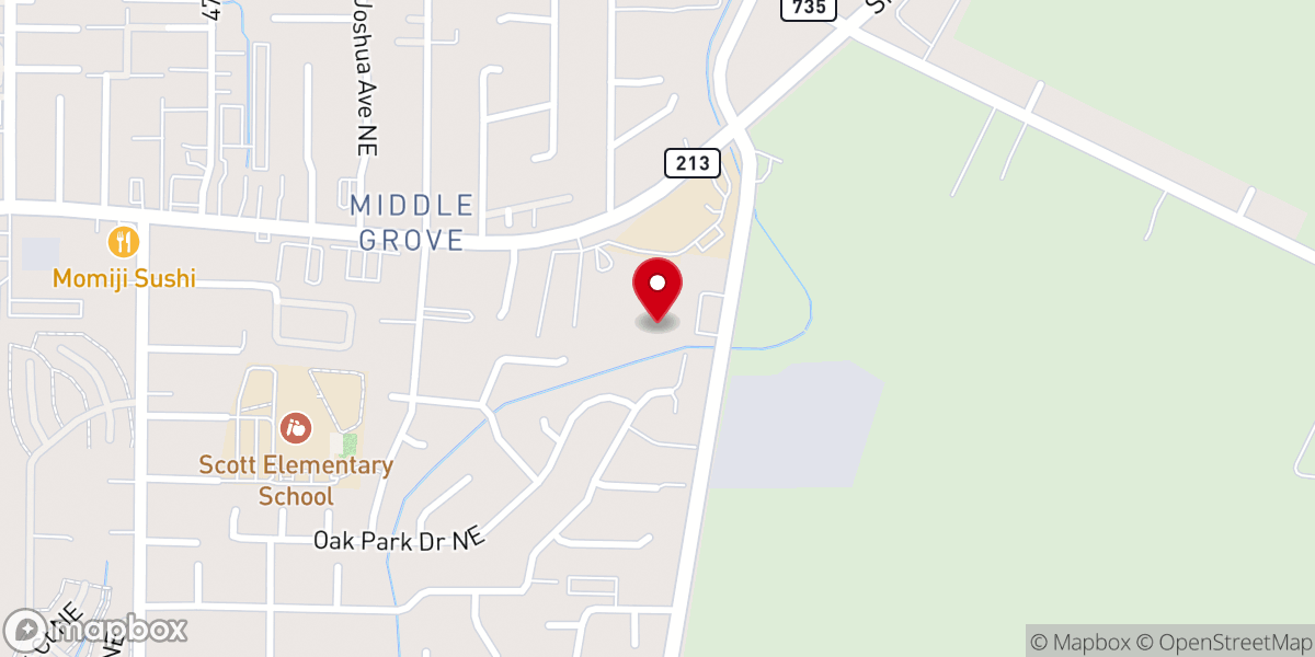 Map showing location of Faith Baptist Church