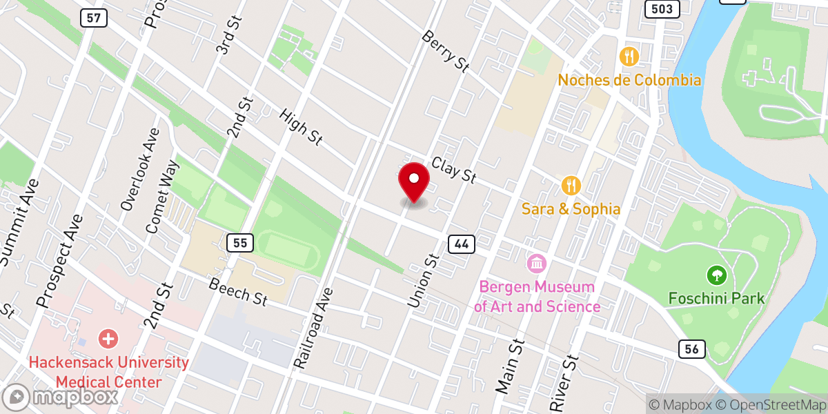 Map showing location of Pentecostal Bethel Church a NJ Nonprofit Corporation