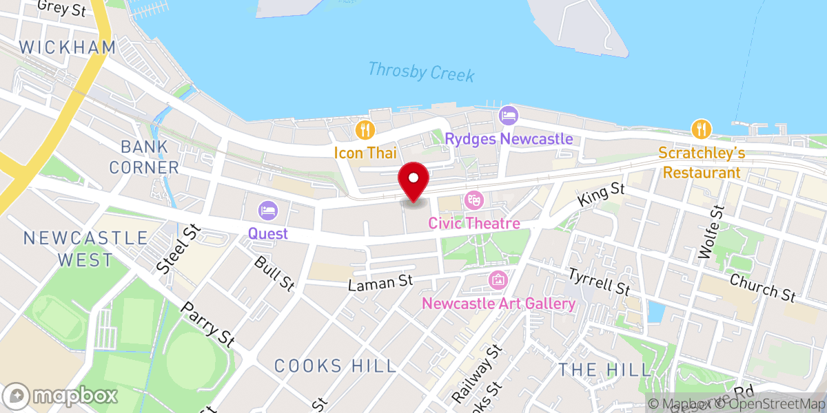 Map showing location of Life Church