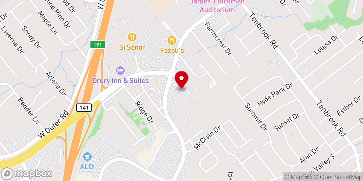 Map showing location of Arnold Park Mall