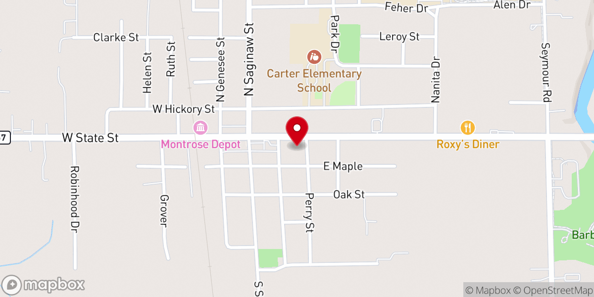 Map showing location of Montrose Global Methodist Church