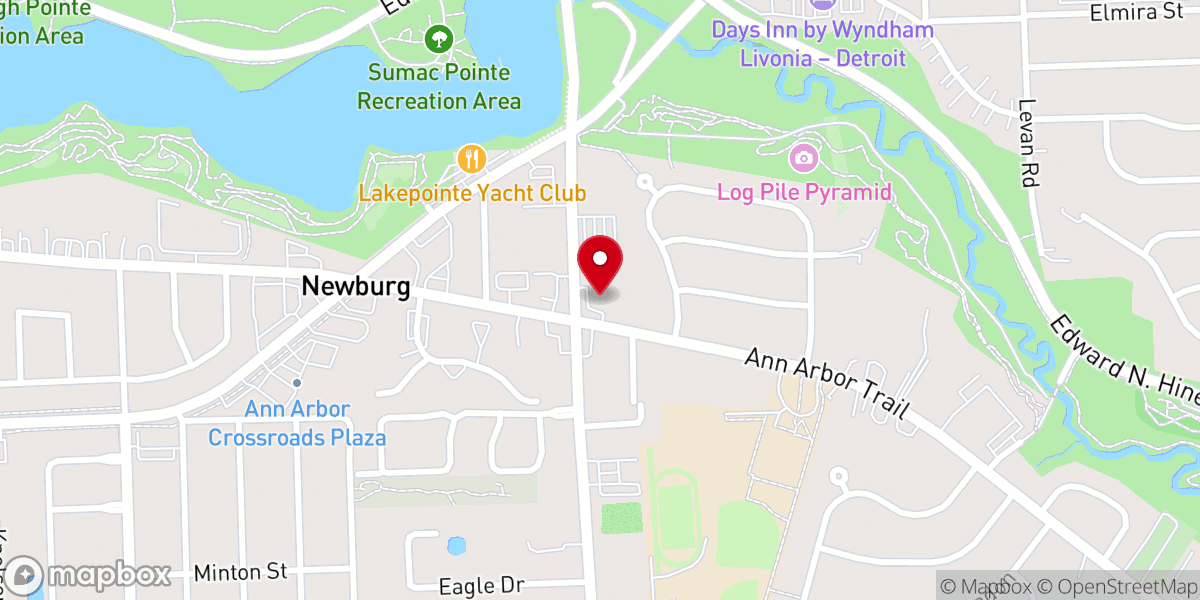 Map showing location of Cornerstone Family Worship Center