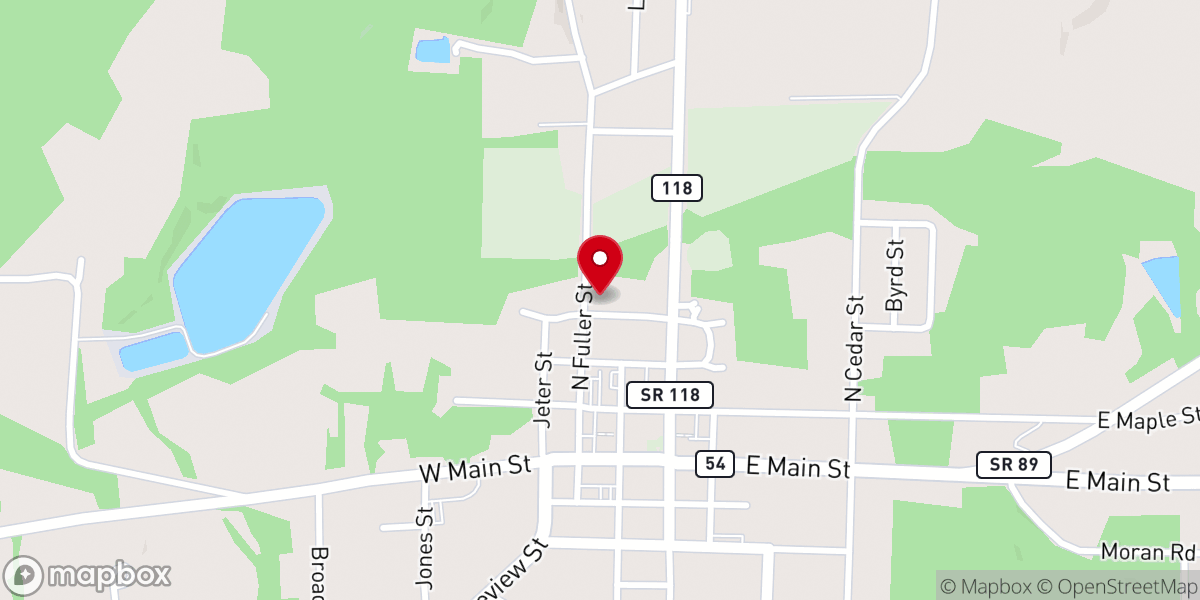 Map showing location of Fuller Street Baptist Church