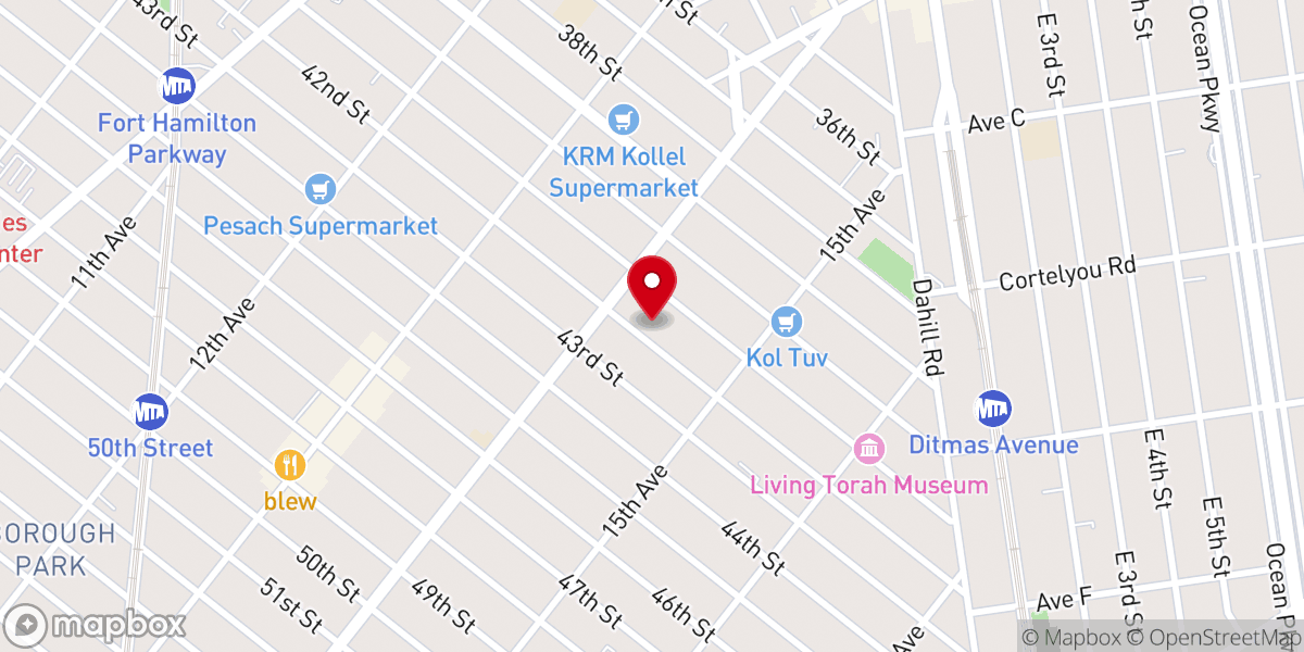 Map showing location of Hayom Yom