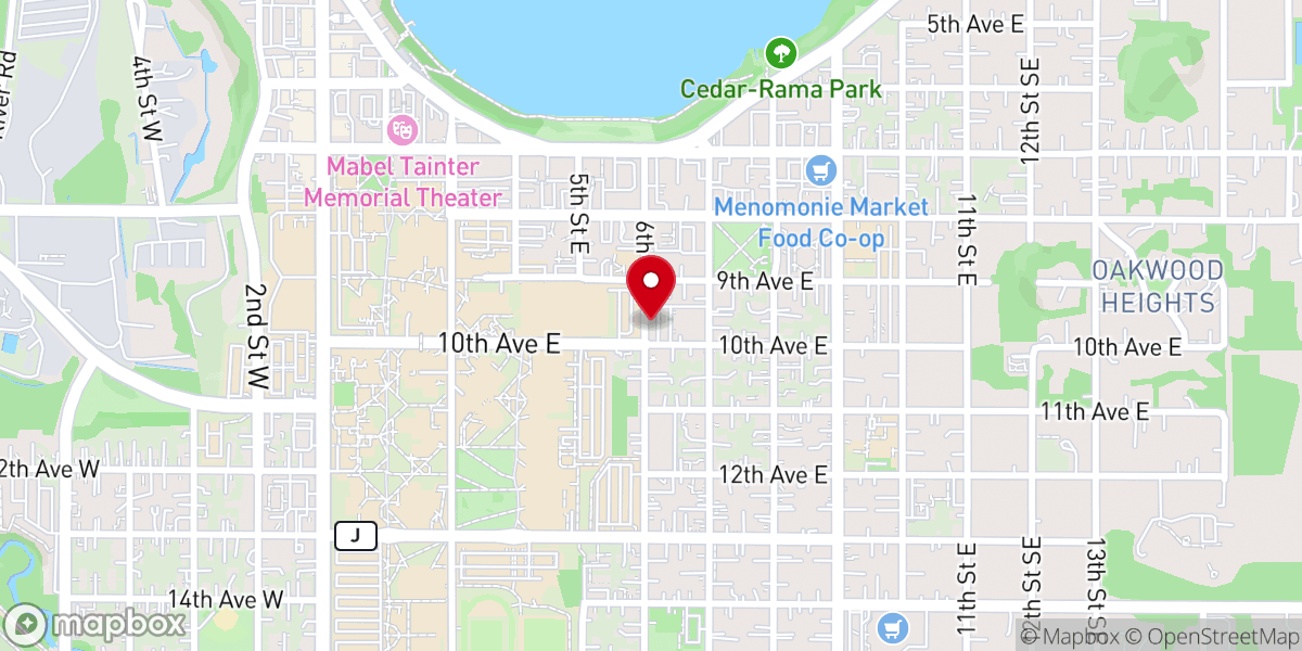 Map showing location of Peace Lutheran Church