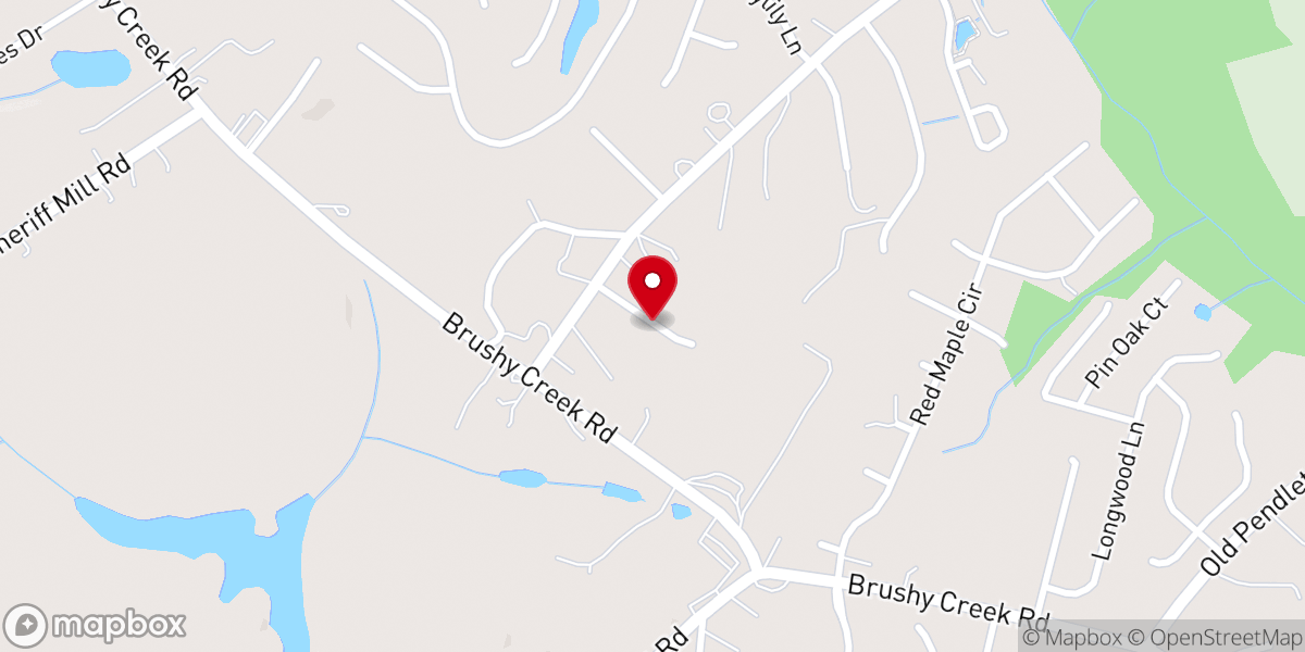 Map showing location of Galilee Baptist Church