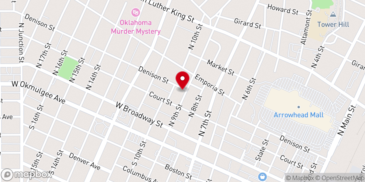 Map showing location of Ward Chappel AME Church