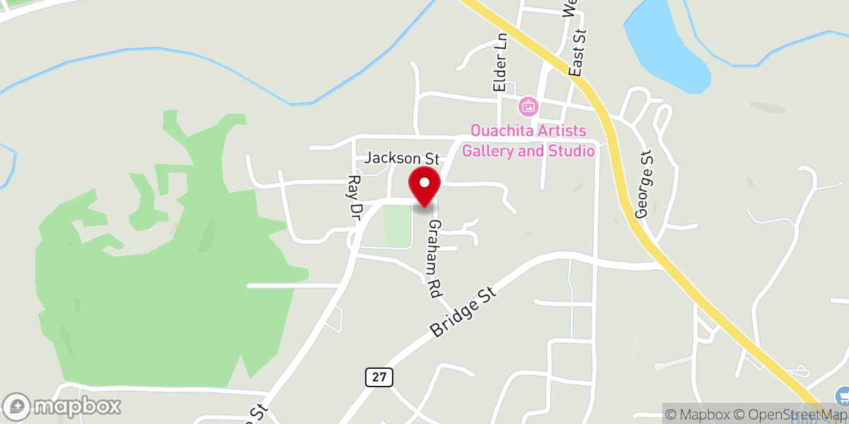 Map showing location of Mount Ida First Baptist Church