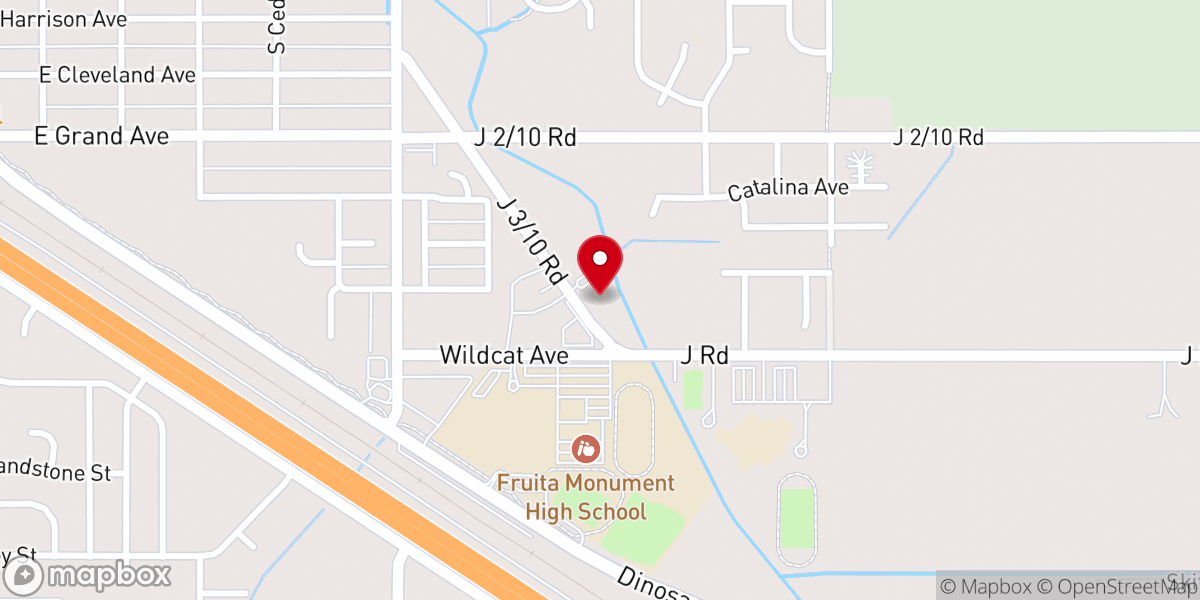 Map showing location of Living Water Baptist Church