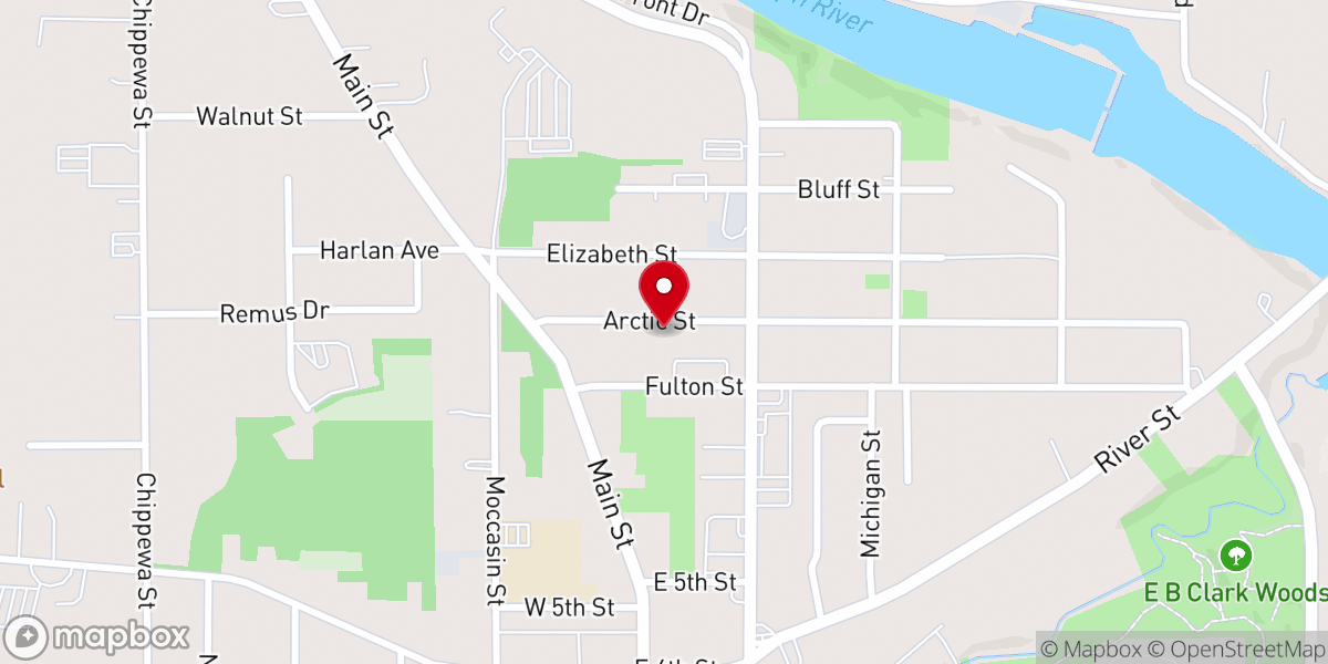 Map showing location of Buchanan Hispanic Seventh-day Adventist Church