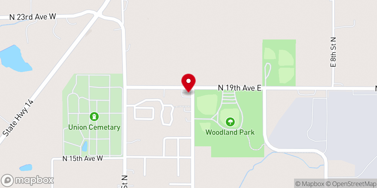 Map showing location of Jasper County church of Christ