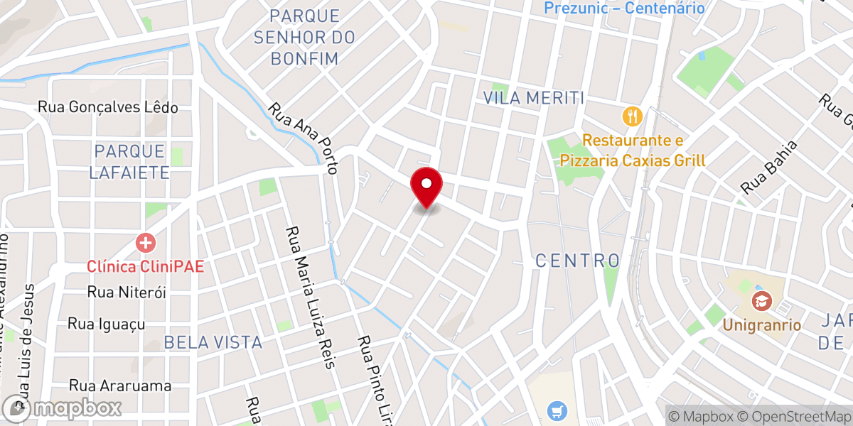 Map showing location of Catedral do poder de Deus
