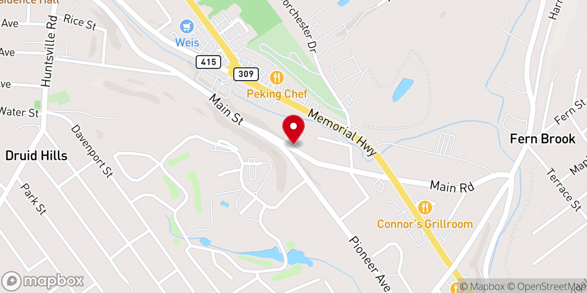 Map showing location of Prince of Peace Episcopal