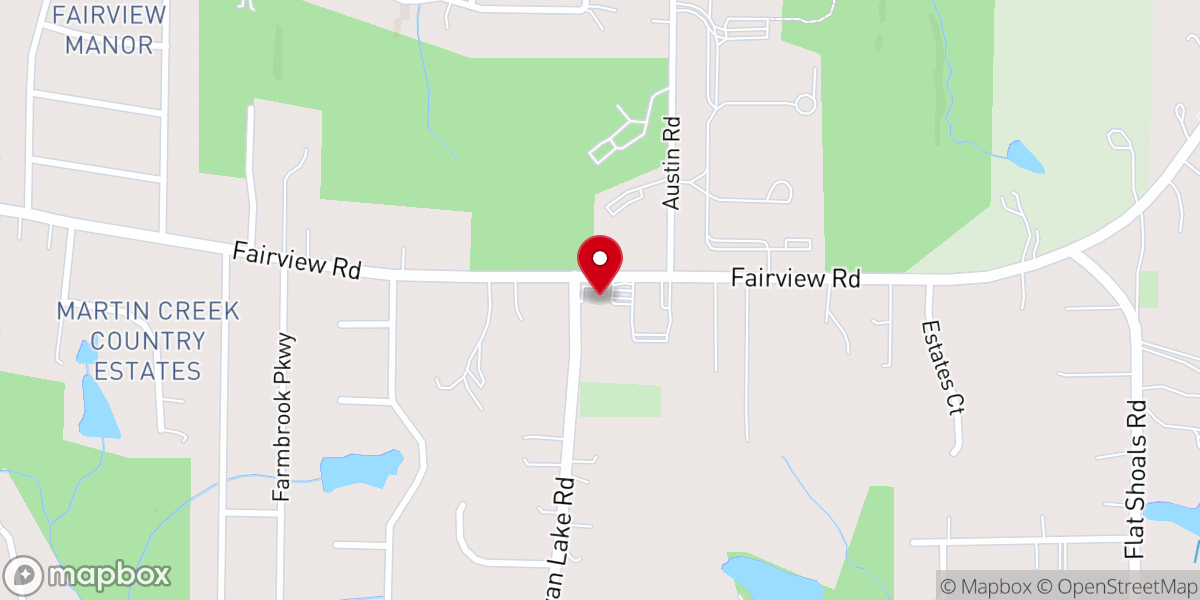 Map showing location of Fairview Church of Christ
