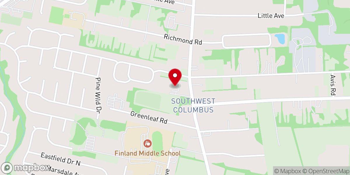 Map showing location of Brown Road Community Church