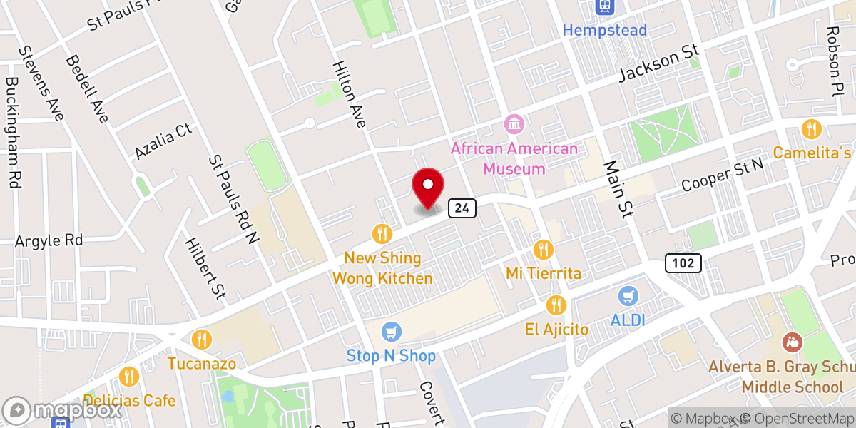 Map showing location of New Life Christian Center