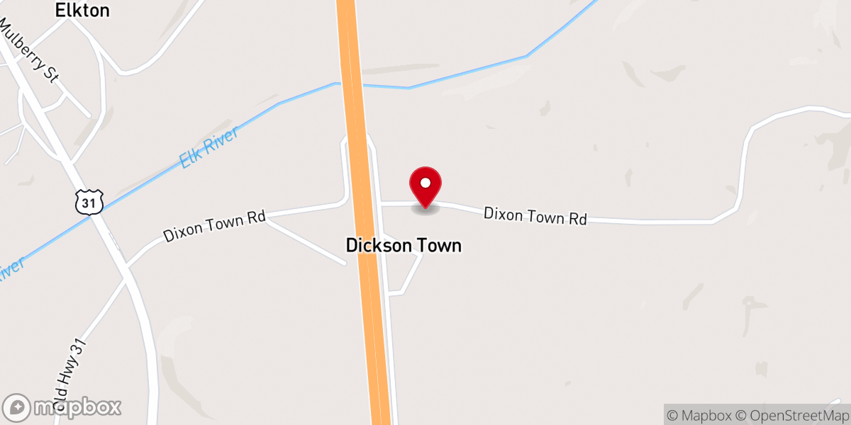 Map showing location of St Elizabeth Primitive Baptist