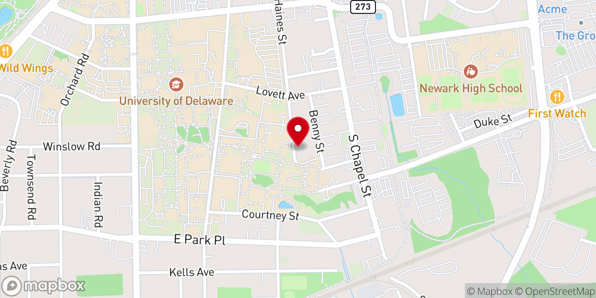 Map showing location of Lutheran Campus Ministry
