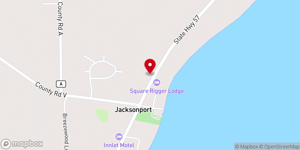 Map showing location of Jacksonport Gospel Hall