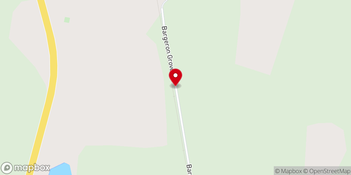 Map showing location of Bargeron Grove Baptist Church